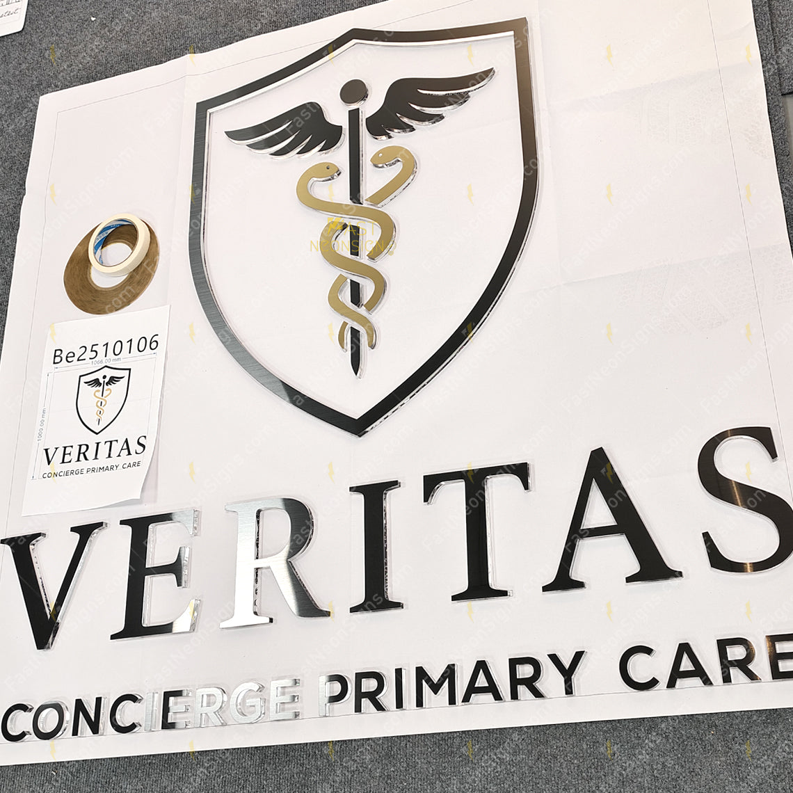 Custom Metal Cut on Acrylic Letters – Layered 3D Logo Signs for Modern Business Branding