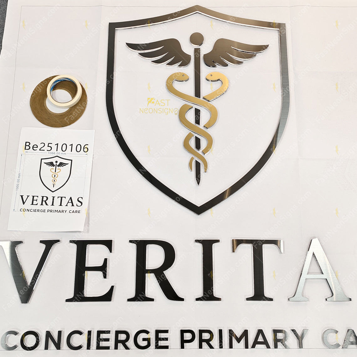 Custom Metal Cut on Acrylic Letters – Layered 3D Logo Signs for Modern Business Branding