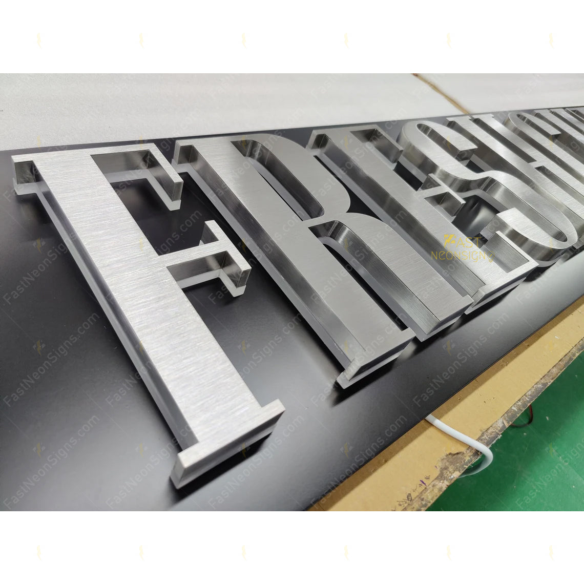 Custom Backlit Metal Channel Letter Sign with Metal Back Panel for Business | Premium LED Illuminated Storefront & Interior Wall Sign