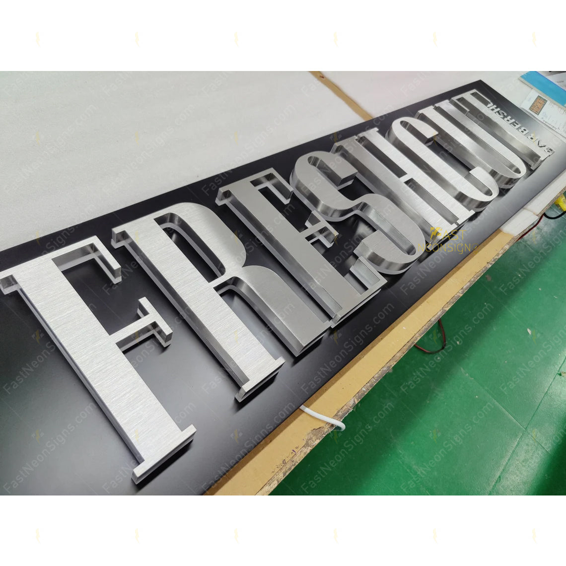 Custom Backlit Metal Channel Letter Sign with Metal Back Panel for Business | Premium LED Illuminated Storefront & Interior Wall Sign
