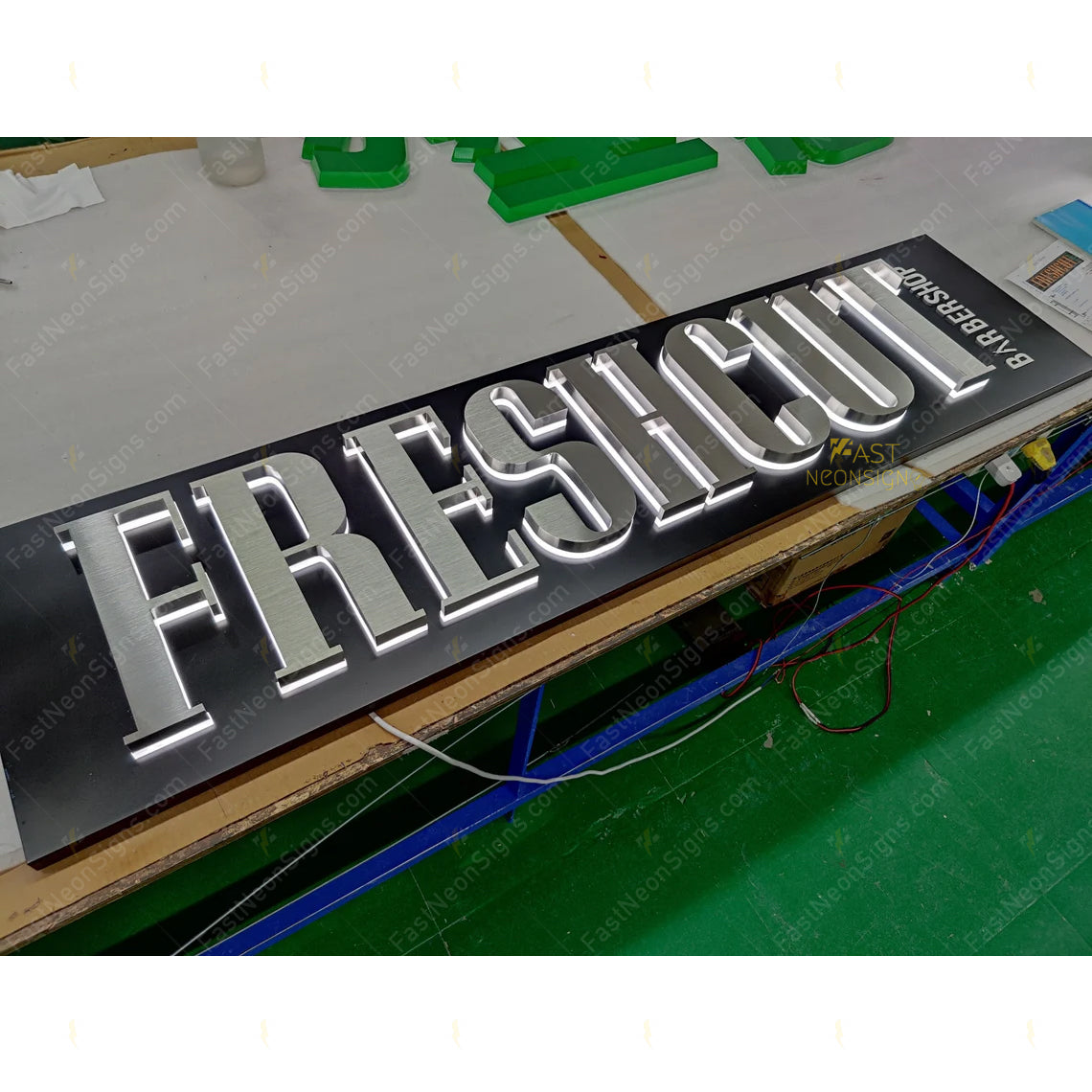 Custom Backlit Metal Channel Letter Sign with Metal Back Panel for Business | Premium LED Illuminated Storefront & Interior Wall Sign