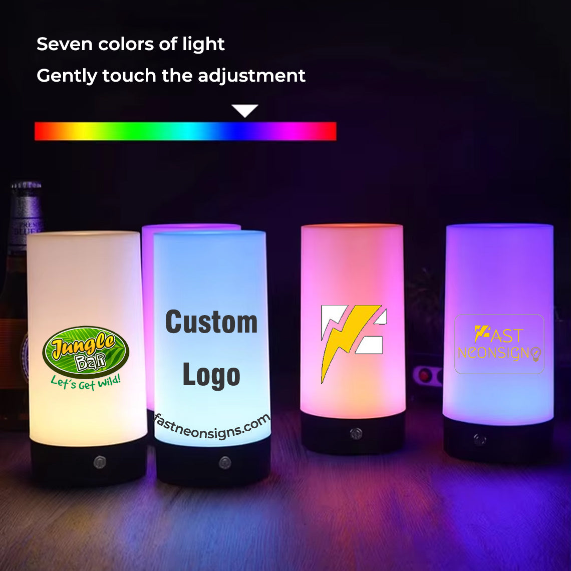 Wholesale Night Table Lamp Bar Party Rechargeable Bedroom Night Lamp Column Shape for Business