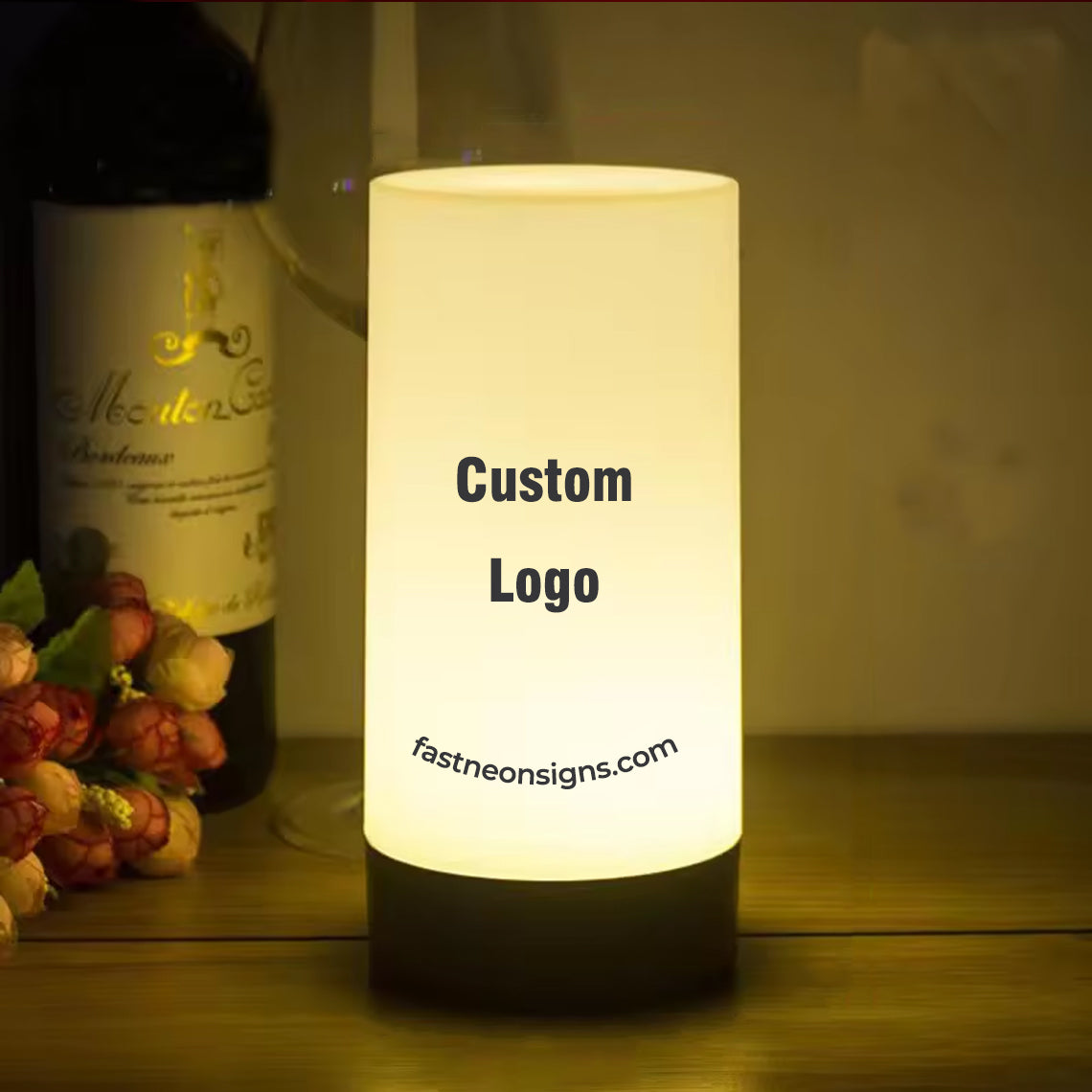 Custom Bar Night Table Lamp Party Rechargeable Rechargeable Table Lamp Promotion Night Lamp with Logo