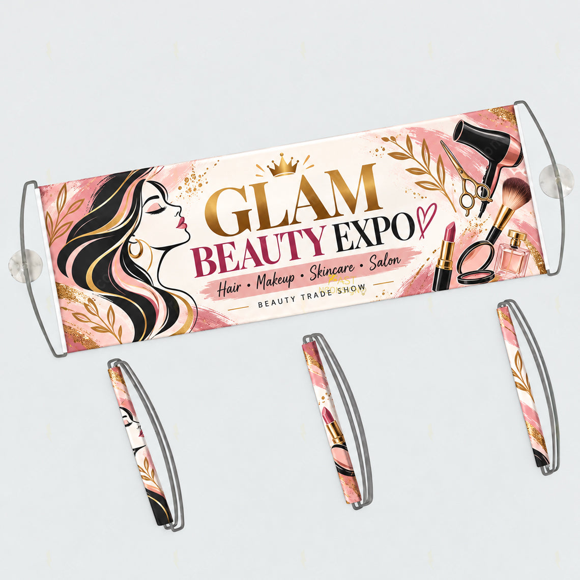 Custom Logo Retractable Handheld Banner – Personalized Pull-Out Advertising Flag for Business Promotions
