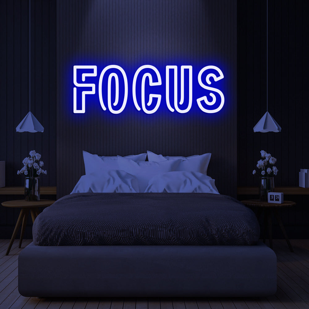 Focus Neon Sign - LED Neon Sign For Gifts, Room Decor