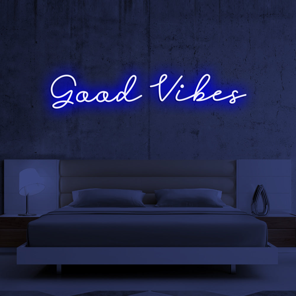 Good Vibes Neon Sign - LED Neon Sign For Gifts, Room Decor