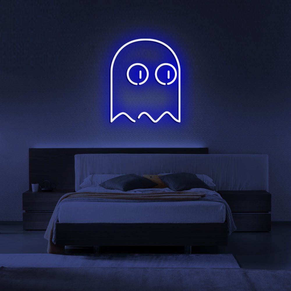 Gamer Ghost Neon Sign - LED Neon Sign For Gifts, Room Decor