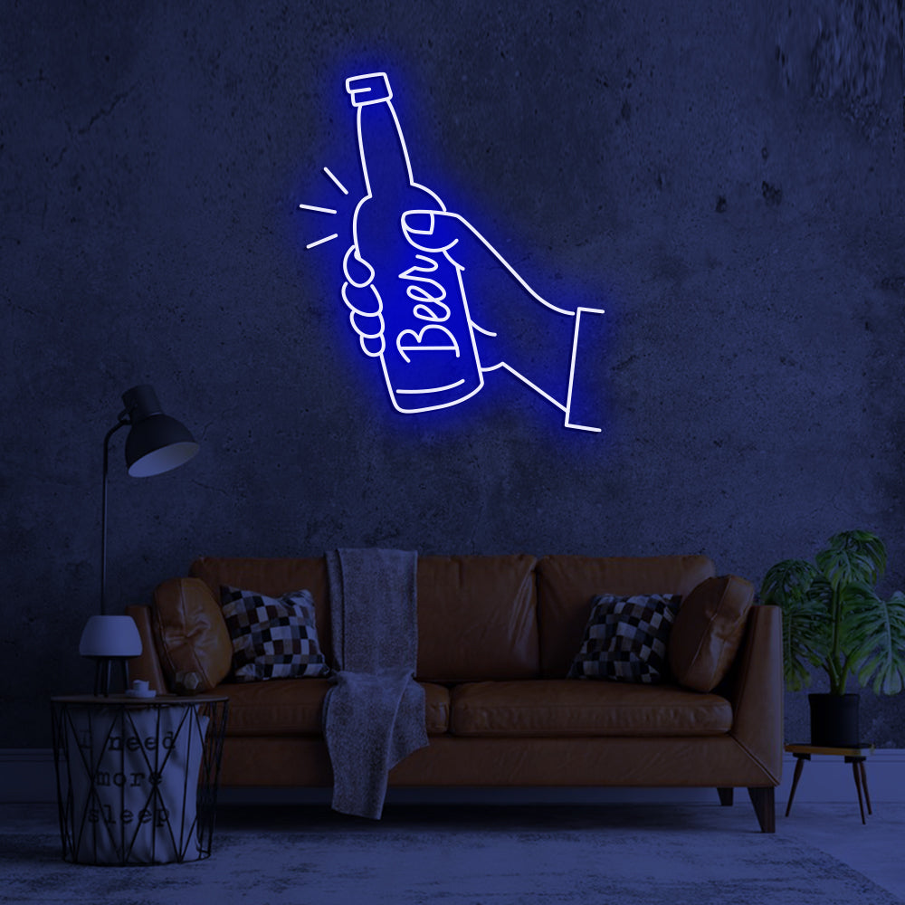 Beer Neon Sign - LED Neon Sign For Gifts, Room Decor