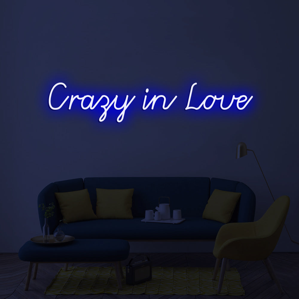 Crazy In LoveNeon Sign - LED Neon Sign For Gifts, Room Decor, Wedding Decor