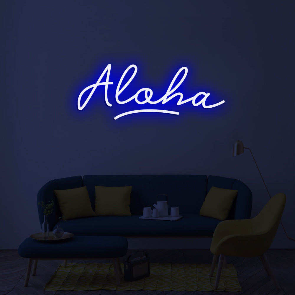 Aloha Neon Sign - LED Neon Sign For Gifts, Room Decor