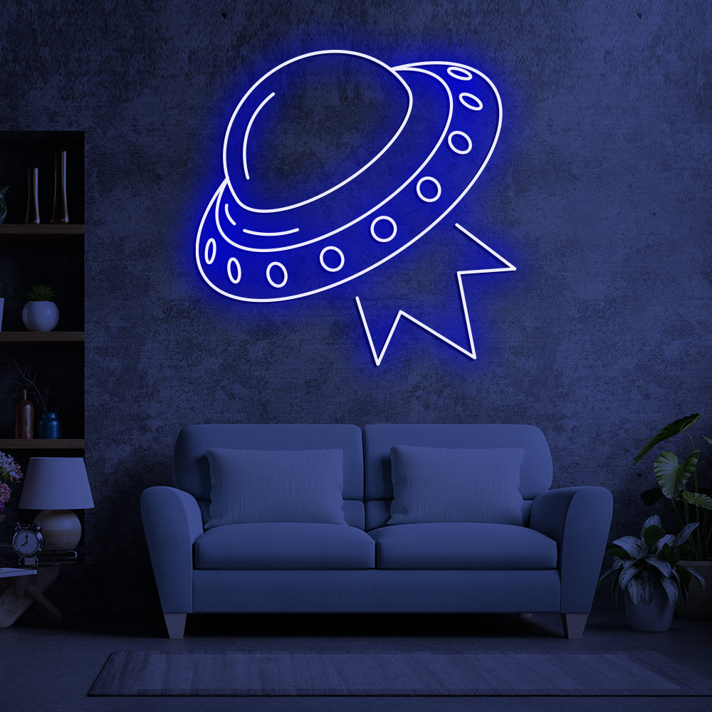 Alien Spacecraft Neon Sign - LED Neon Sign For Gifts, Room Decor