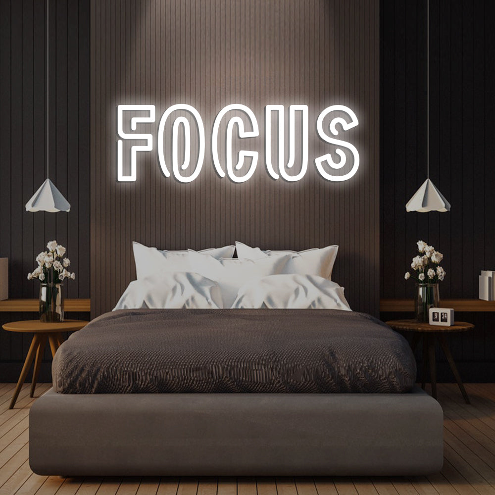 Focus Neon Sign - LED Neon Sign For Gifts, Room Decor