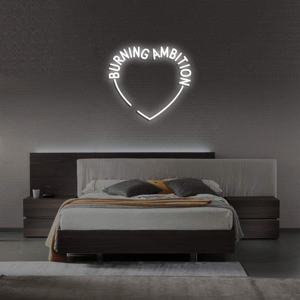 Burning Ambition Neon Sign - LED Neon Sign For Gifts, Room Decor
