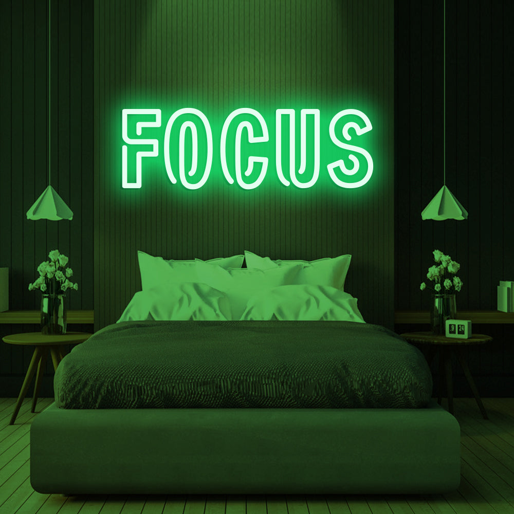 Focus Neon Sign - LED Neon Sign For Gifts, Room Decor