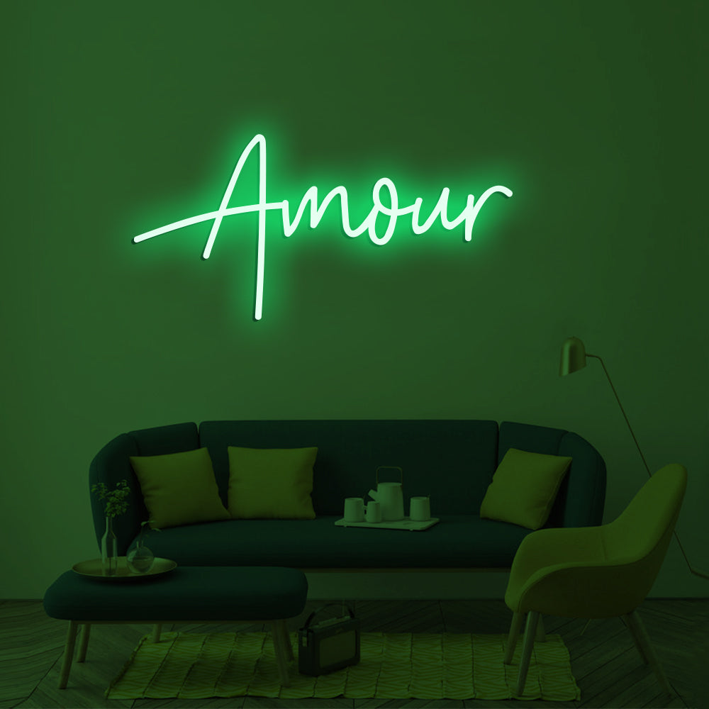 Amour Neon Sign - LED Neon Sign For Gifts, Room Decor