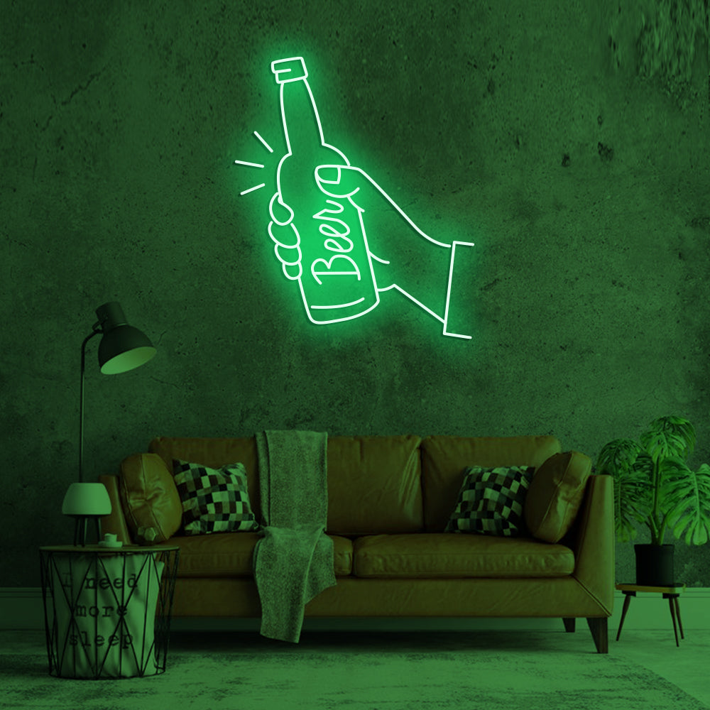 Beer Neon Sign - LED Neon Sign For Gifts, Room Decor