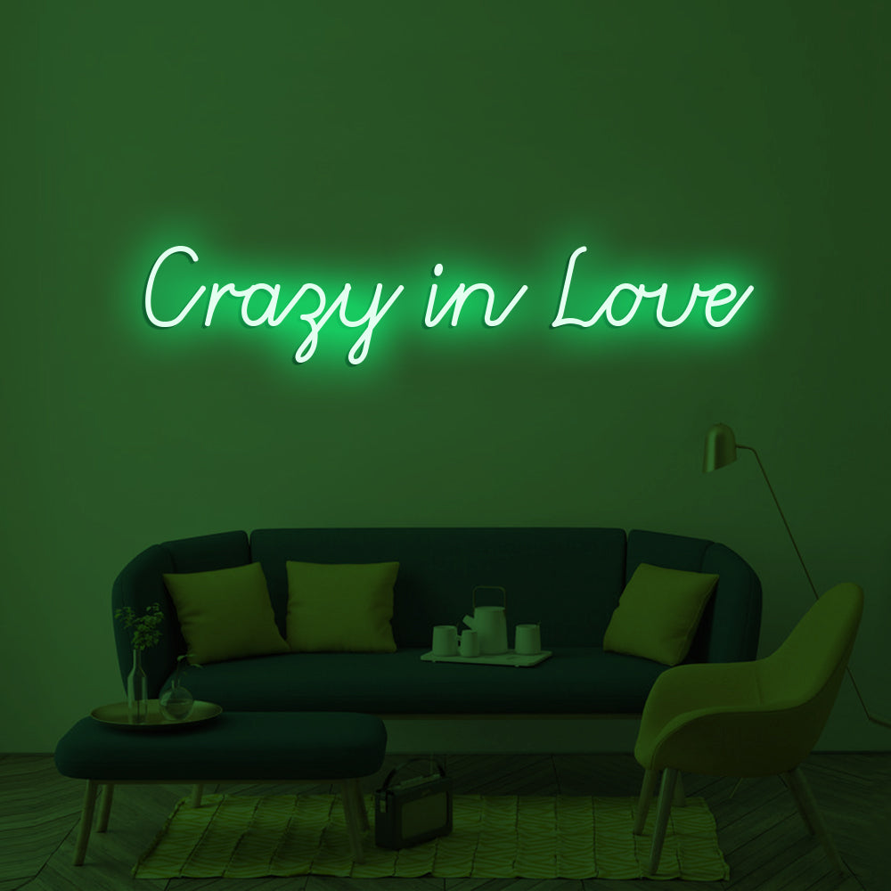 Crazy In LoveNeon Sign - LED Neon Sign For Gifts, Room Decor, Wedding Decor
