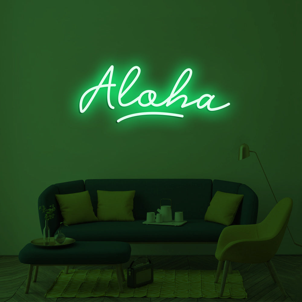 Aloha Neon Sign - LED Neon Sign For Gifts, Room Decor