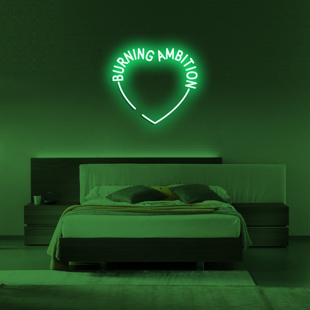 Burning Ambition Neon Sign - LED Neon Sign For Gifts, Room Decor