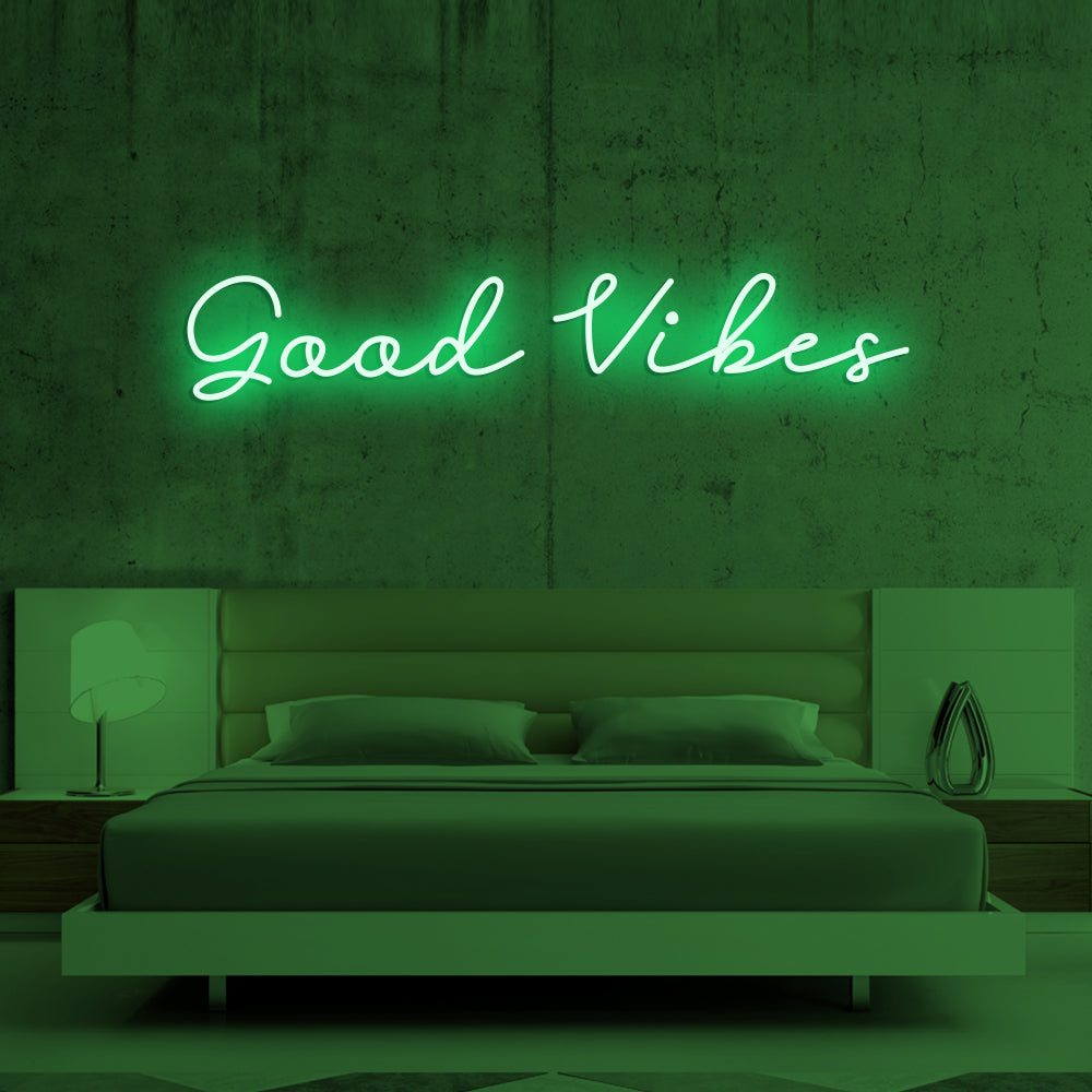 Good Vibes Neon Sign - LED Neon Sign For Gifts, Room Decor