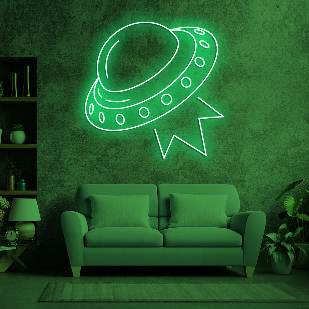 Alien Spacecraft Neon Sign - LED Neon Sign For Gifts, Room Decor