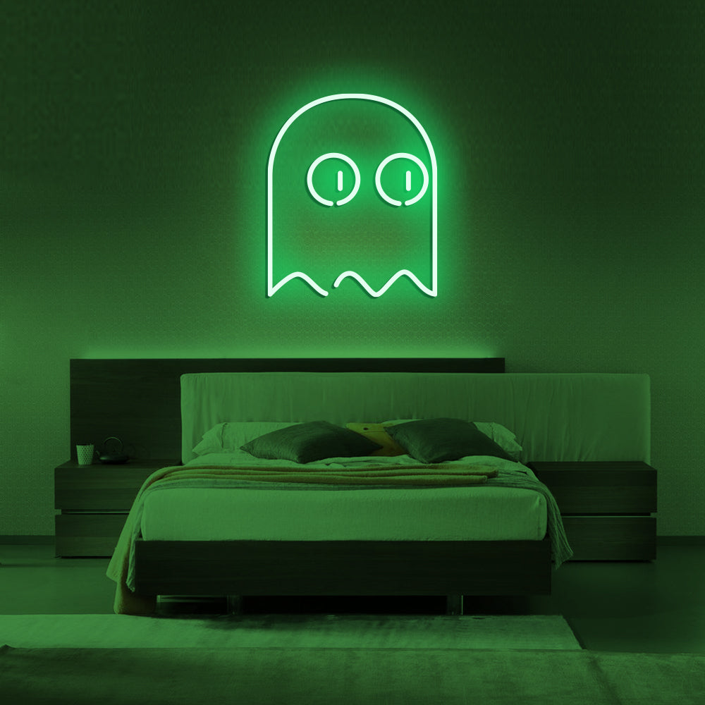 Gamer Ghost Neon Sign - LED Neon Sign For Gifts, Room Decor
