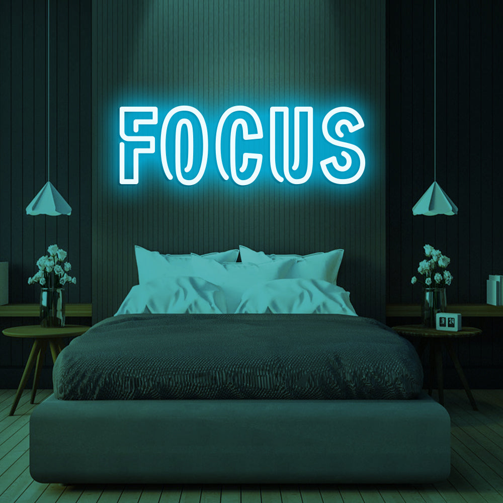 Focus Neon Sign - LED Neon Sign For Gifts, Room Decor
