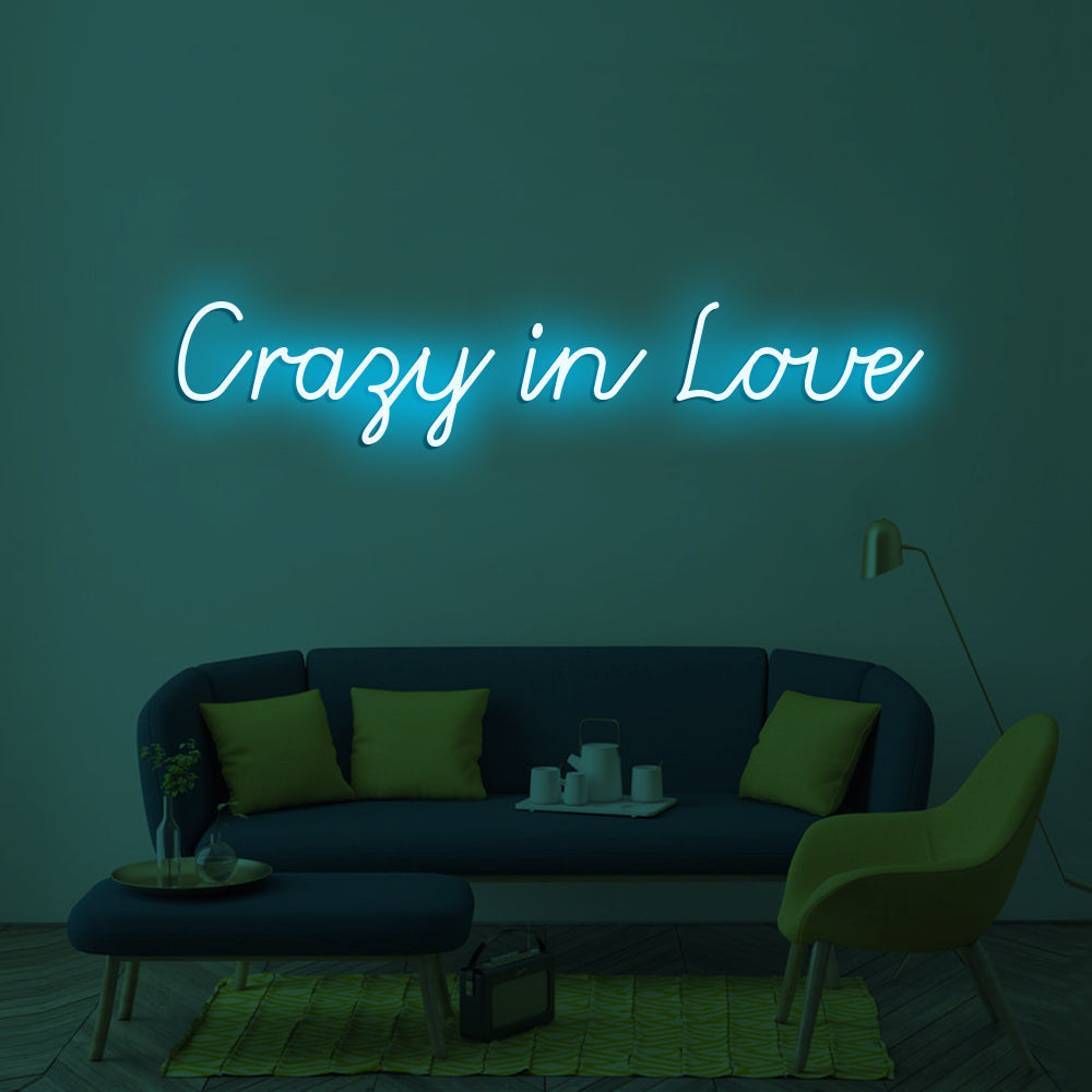 Crazy In LoveNeon Sign - LED Neon Sign For Gifts, Room Decor, Wedding Decor