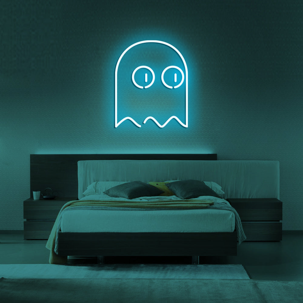 Gamer Ghost Neon Sign - LED Neon Sign For Gifts, Room Decor