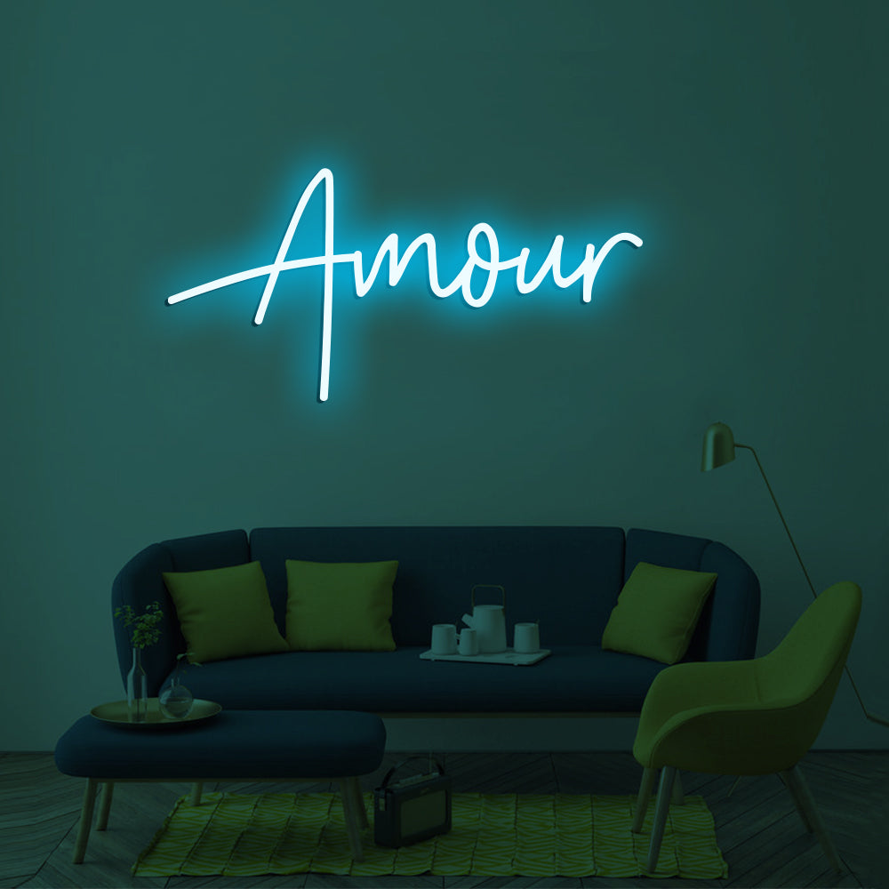 Amour Neon Sign - LED Neon Sign For Gifts, Room Decor