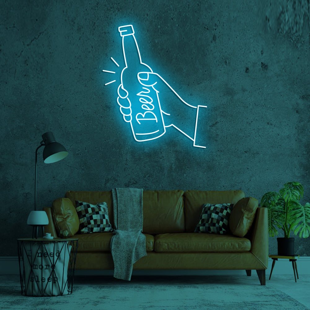 Beer Neon Sign - LED Neon Sign For Gifts, Room Decor