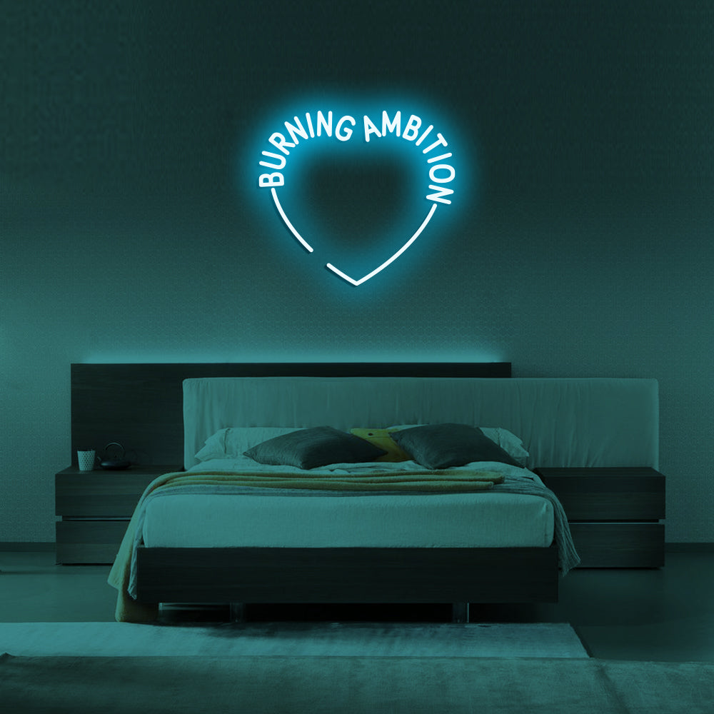Burning Ambition Neon Sign - LED Neon Sign For Gifts, Room Decor