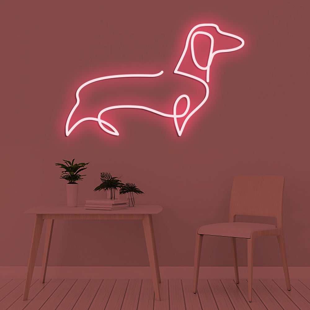 Dachshund Dog Neon Sign - LED Neon Sign For Gifts, Room Decor, Pet Storefront Decor