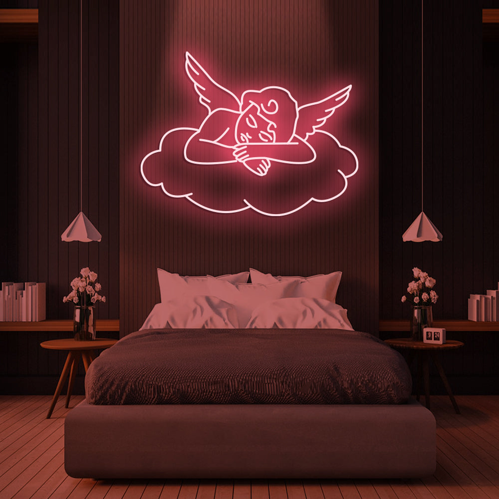 Angel Neon Sign - LED Neon Sign For Gifts, Room Decor