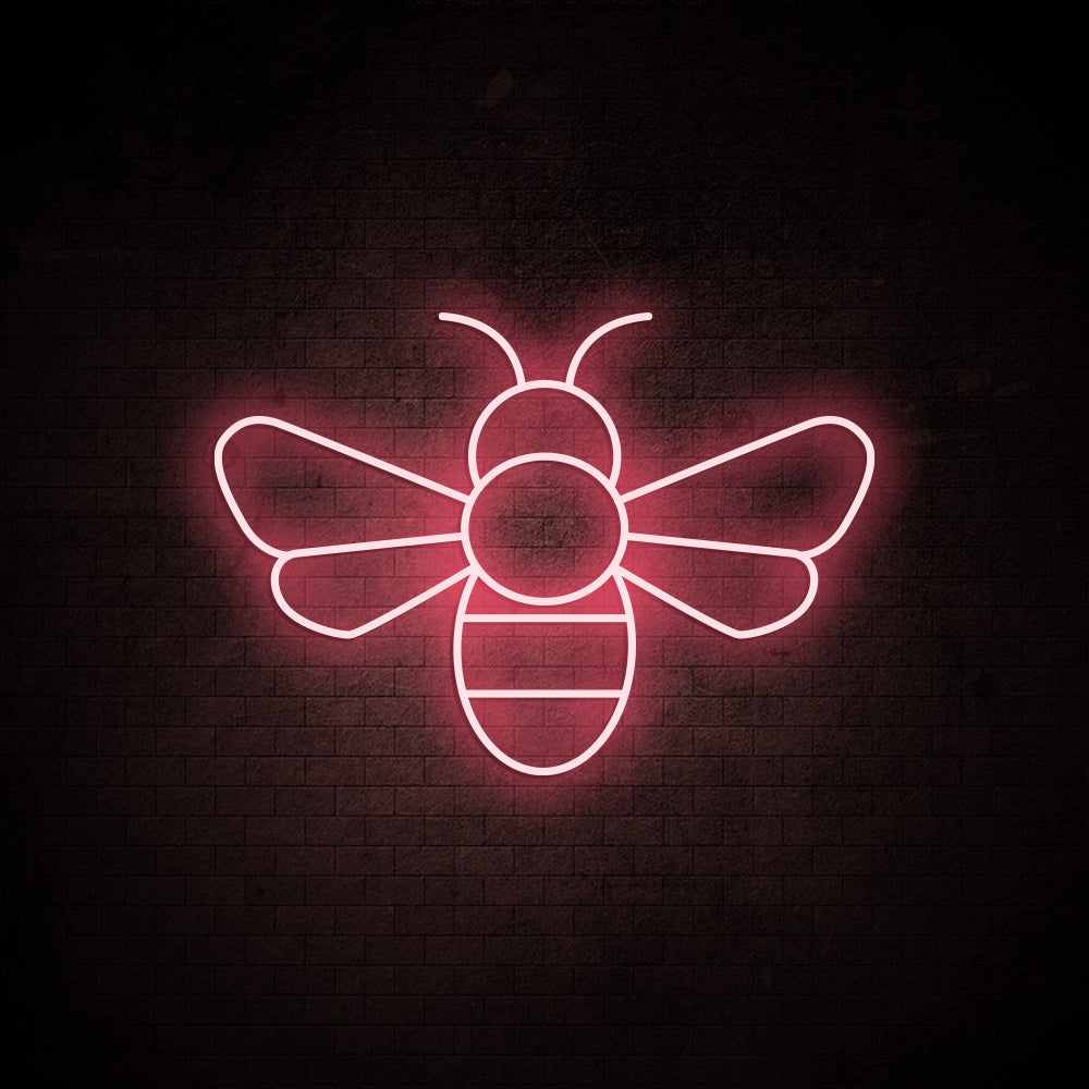 Bee Neon Sign - LED Neon Sign For Gifts, Room Decor