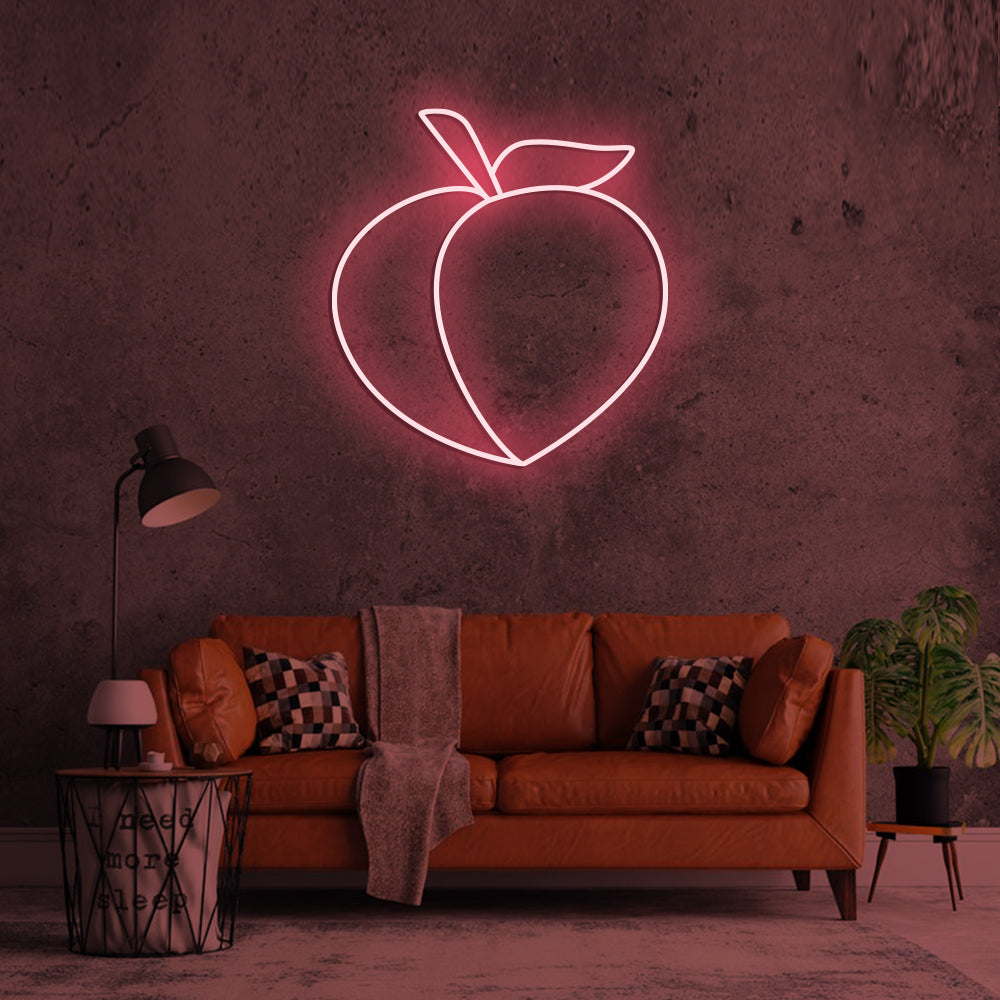 Apricot Peach Neon Sign - LED Neon Sign For Gifts, Room Decor