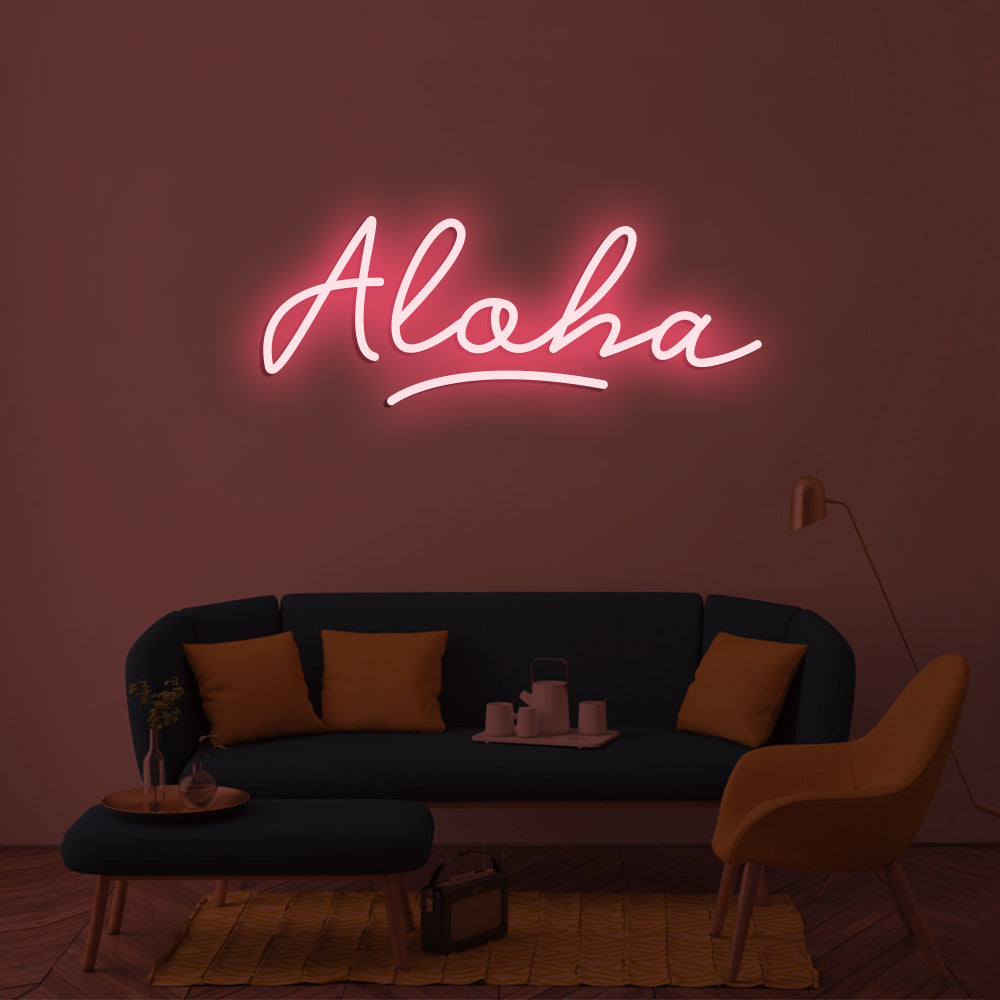 Aloha Neon Sign - LED Neon Sign For Gifts, Room Decor
