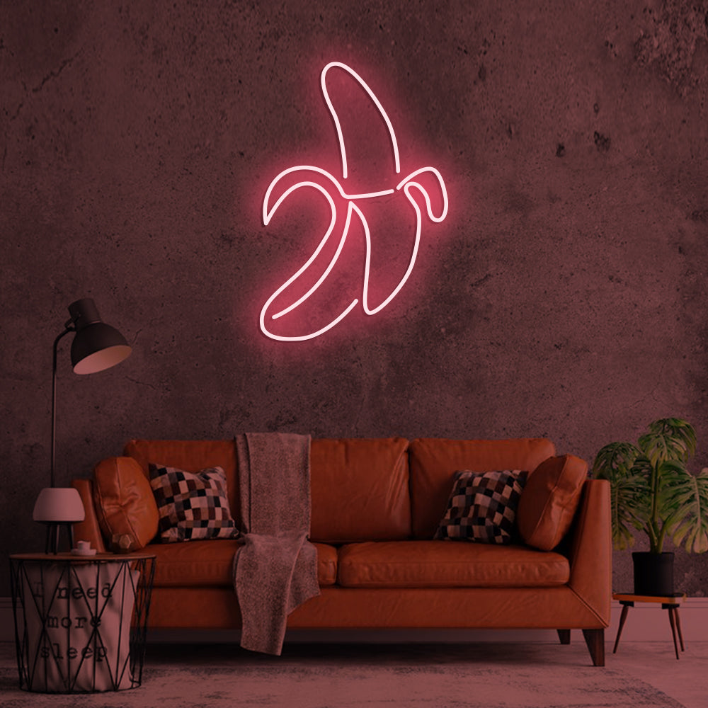 Banana Neon Sign - LED Neon Sign For Gifts, Room Decor