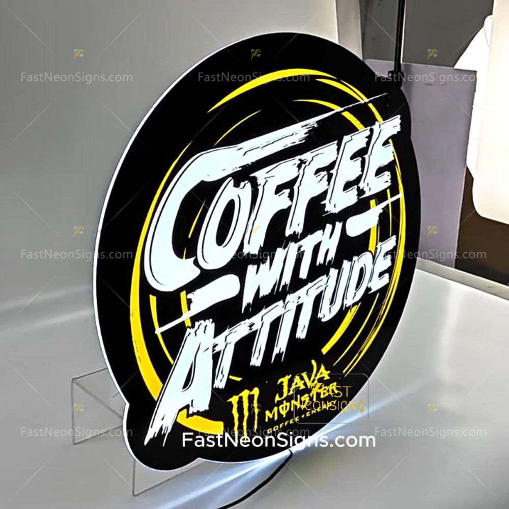 Custom Ultra-Thin Acrylic Light Box Sign | LED Logo Sign with Custom Thickness For Café, Restaurant & Shop Signage