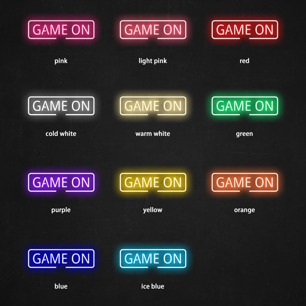 Game On Neon Sign - LED Neon Sign For Gifts, Room Decor