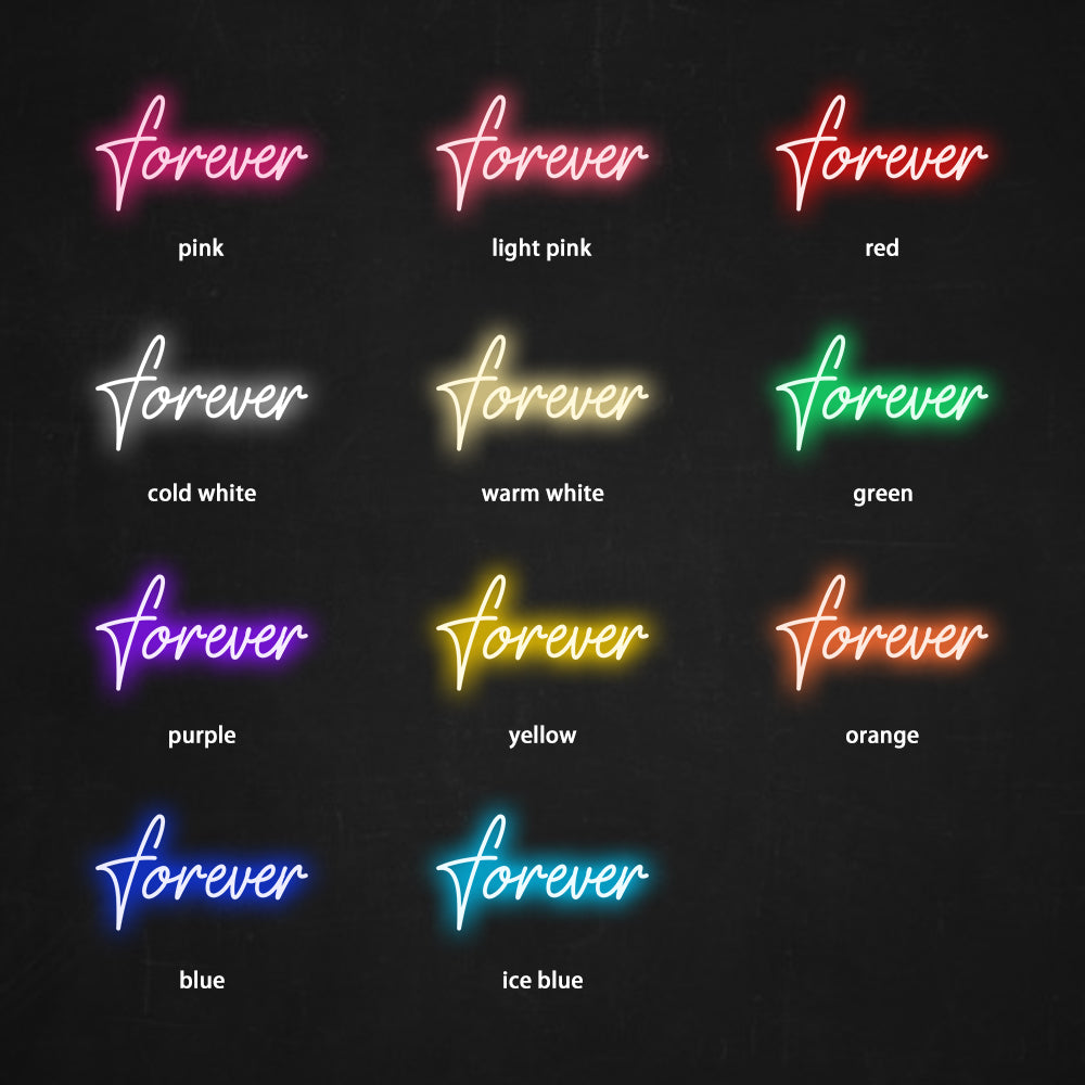 Forever Neon Sign - LED Neon Sign For Gifts, Room Decor