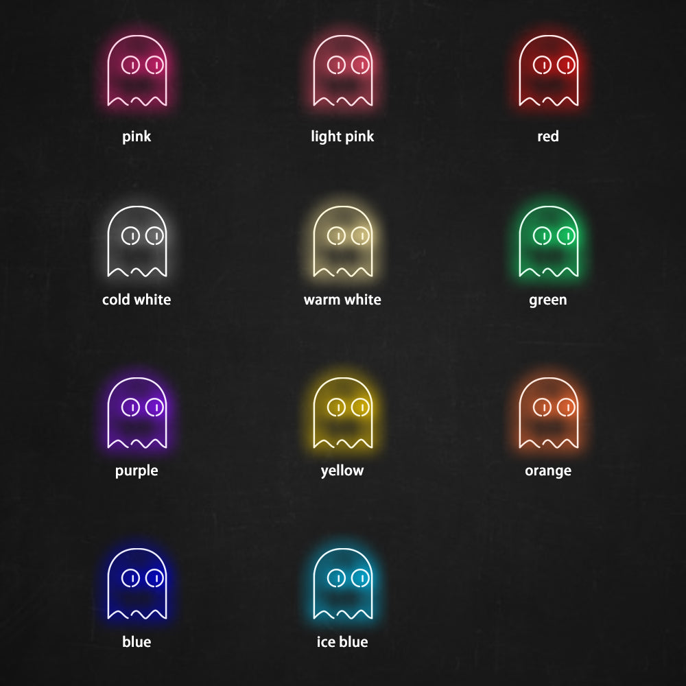 Gamer Ghost Neon Sign - LED Neon Sign For Gifts, Room Decor