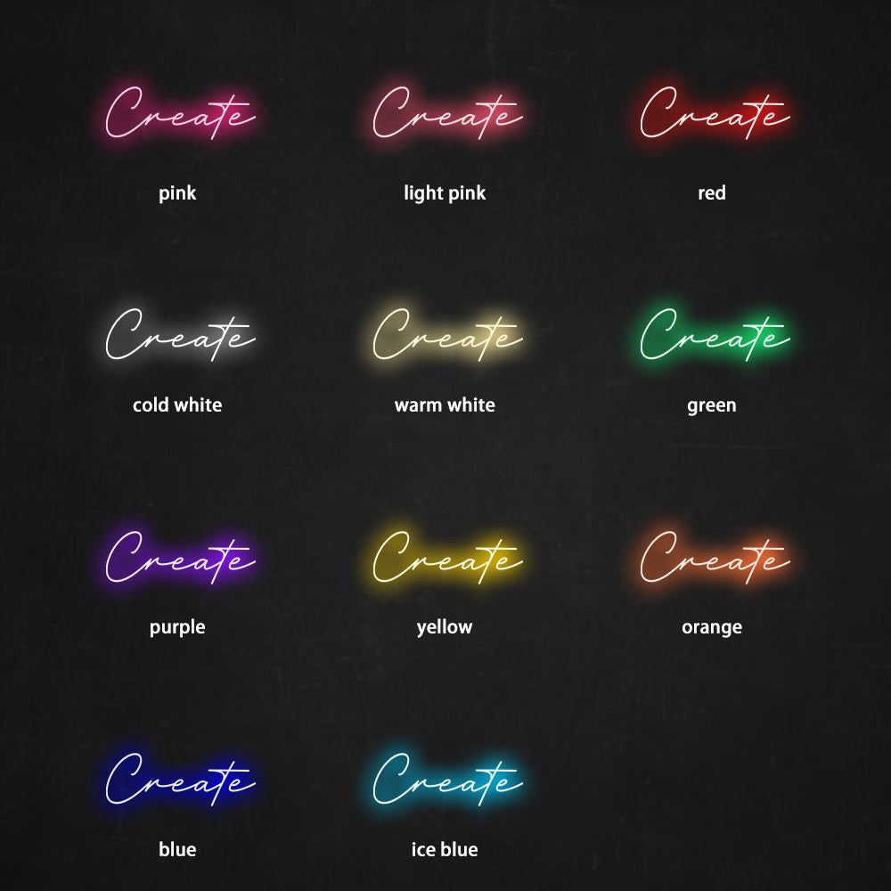 Create Neon Sign - LED Neon Sign For Gifts, Room Decor