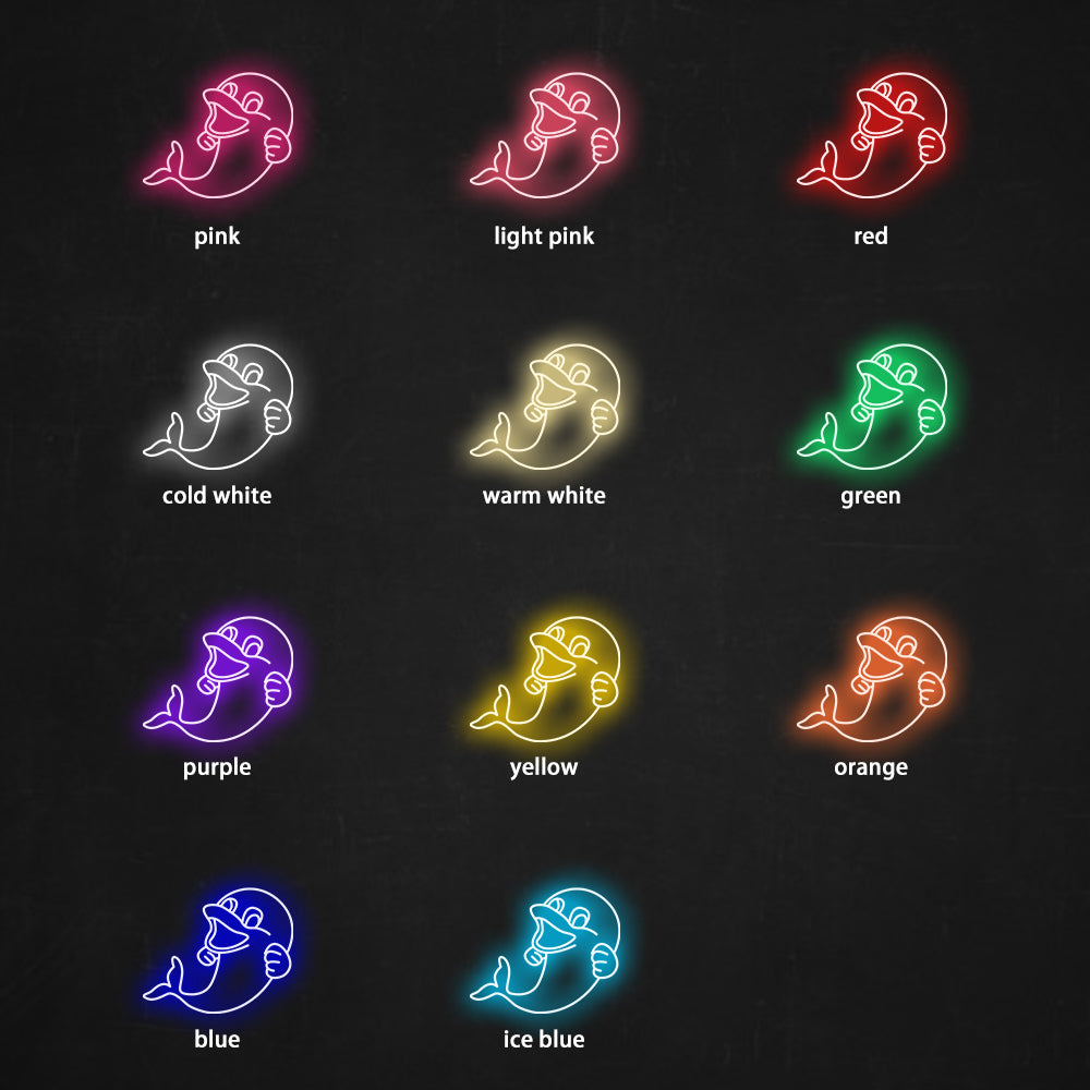 Dolphin Neon Sign - LED Neon Sign For Gifts, Room Decor