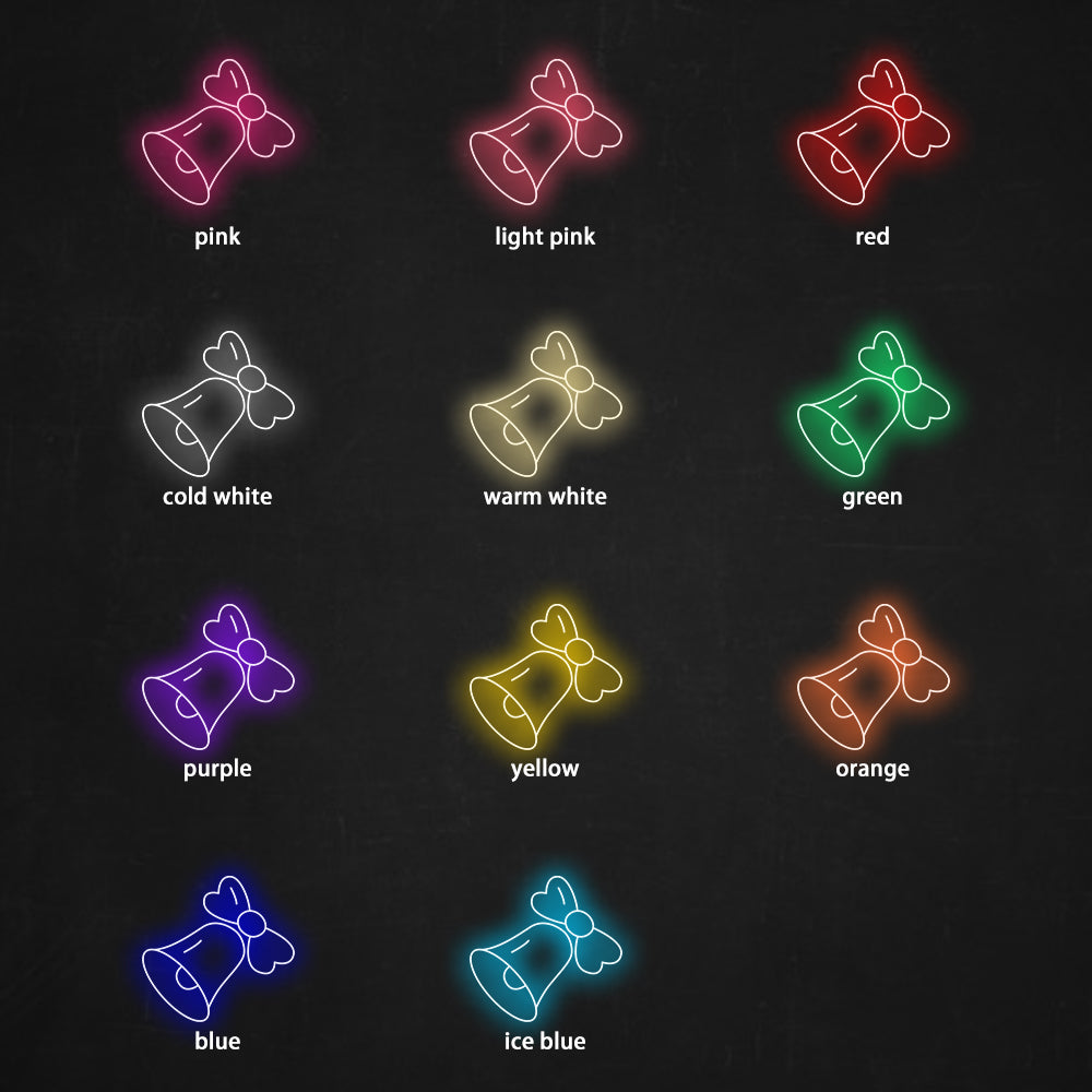 Bell Neon Sign - LED Neon Sign For Gifts, Room Decor