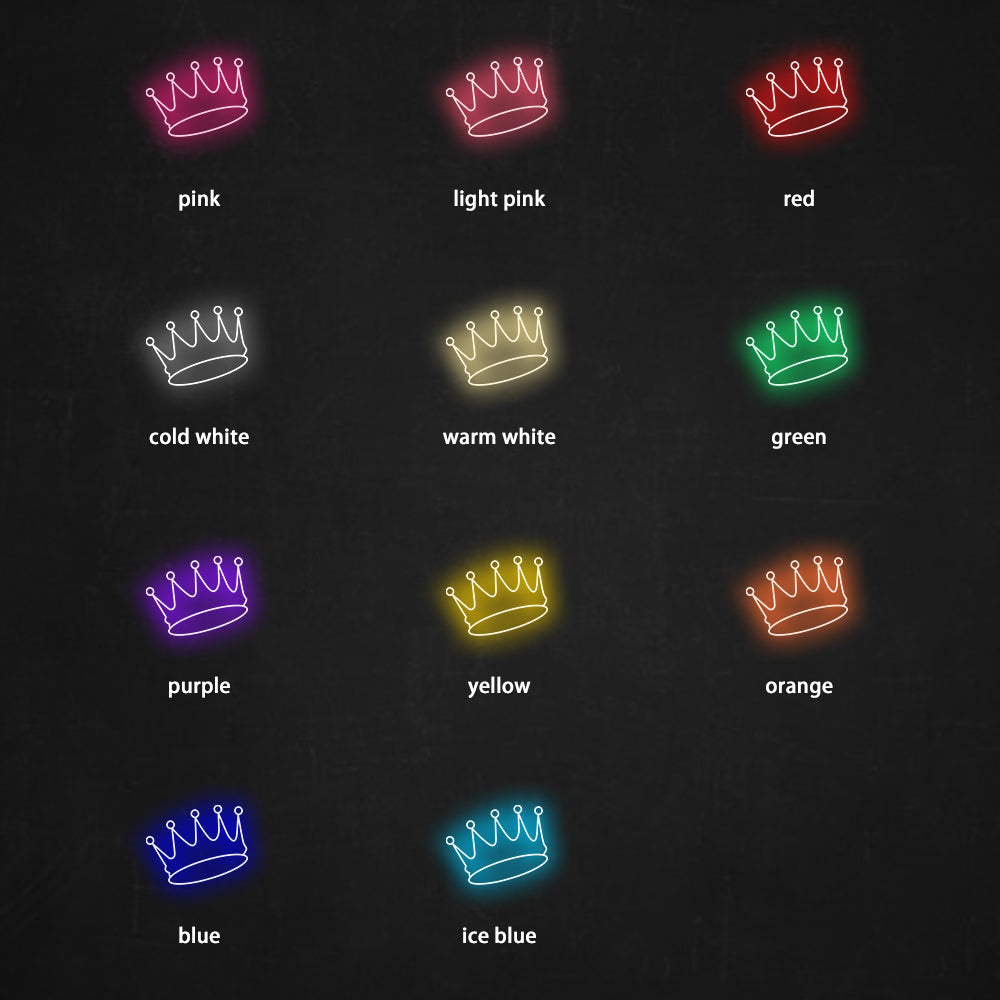 Crown Neon Sign - LED Neon Sign For Gifts, Room Decor