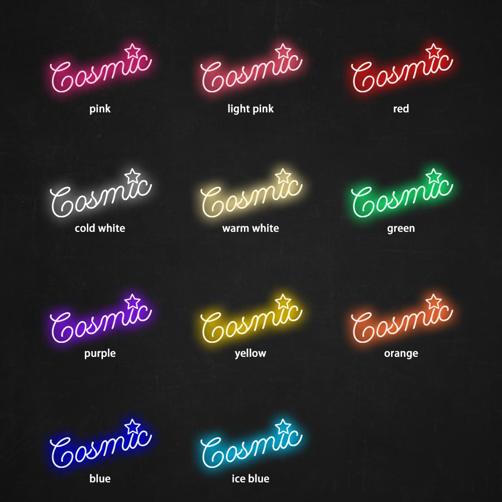 Cosmic Neon Sign - LED Neon Sign For Gifts, Room Decor
