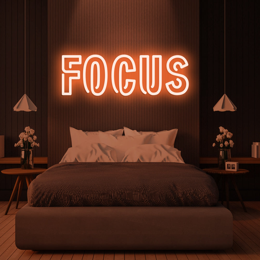 Focus Neon Sign - LED Neon Sign For Gifts, Room Decor