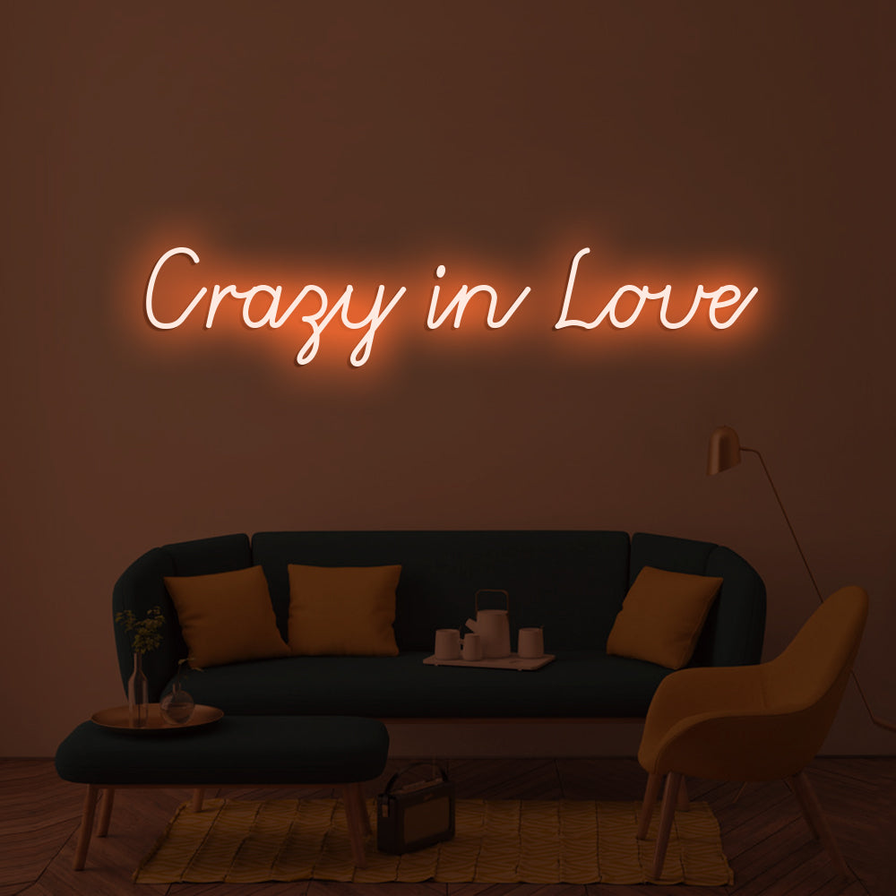 Crazy In LoveNeon Sign - LED Neon Sign For Gifts, Room Decor, Wedding Decor