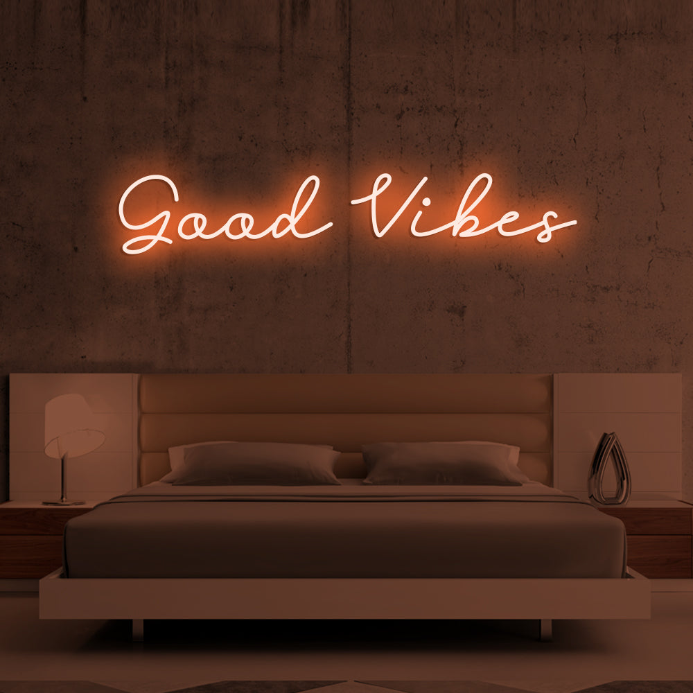 Good Vibes Neon Sign - LED Neon Sign For Gifts, Room Decor